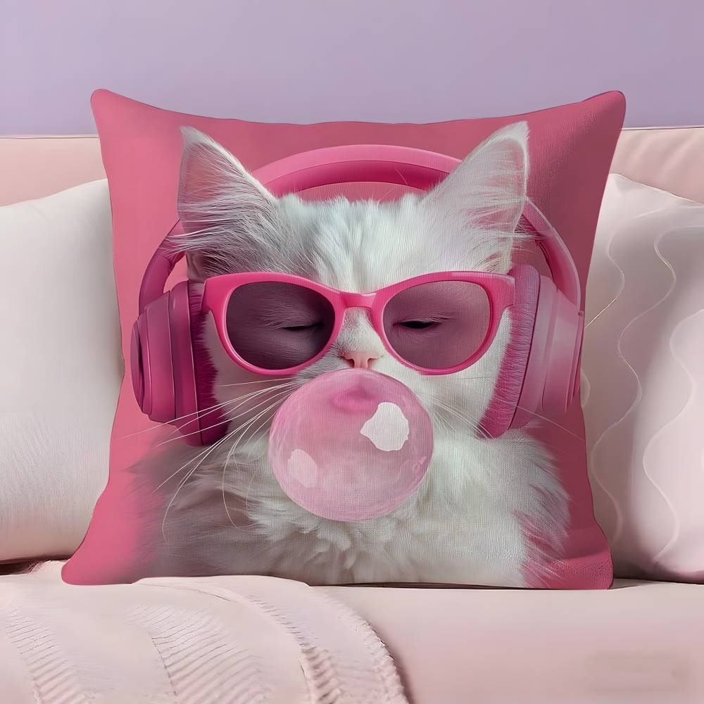 Vibrant Animal Bubble Fashion Tiger Pillow Case  Ultra Soft Skin Friendly Fabric Cloud Like Comfort & Concealed Zipper