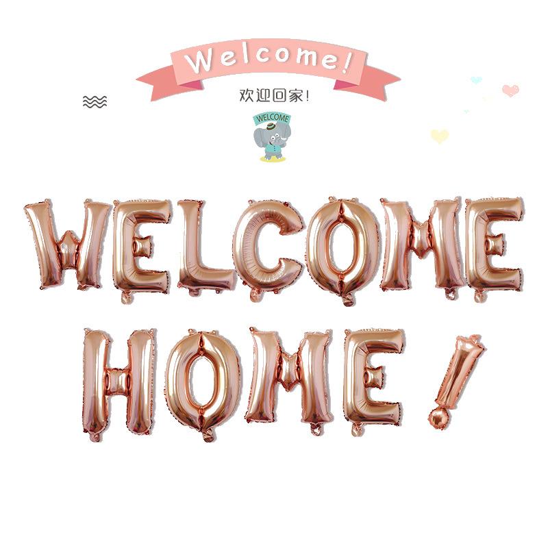 Welcome Home! Welcome Home Alphabet Balloon School Party Balloon Set Aluminum Film Balloon