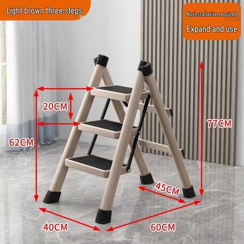 3-Step Telescopic Folding A-Frame Ladder – Lightweight and Multi-Functional Stool