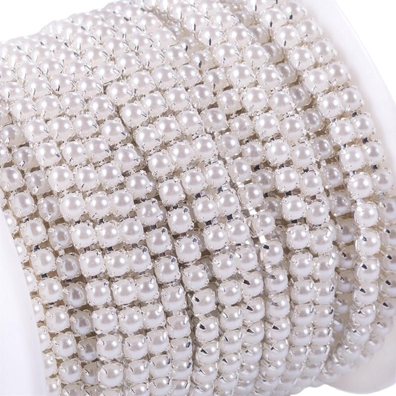 Rhinestones Close Chain Sew On Glass Rhinestones Trim Rhinestones Chain Rhinestones Cup Chain for DIY Craft Decorations