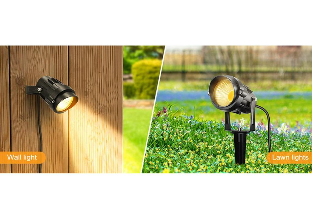 Outdoor Waterproof LED Garden Spike Spotlight for Path, Lawn, and Courtyard Lighting