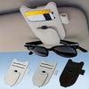 Magnetic Car Glasses Clip Sun Visor Sunglasses Holder Multifunctional PU Eyeglasses Hanger Portable Ticket Card Clip Auto Parts