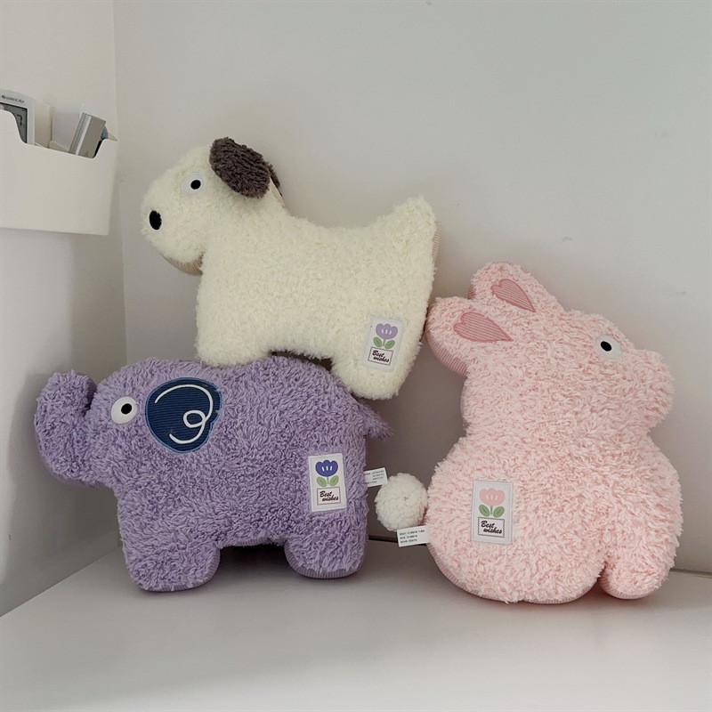 Rabbit Elephant Adorable Dog Stuffed Cushion For Bedroom Sofa Decor Toy Plush