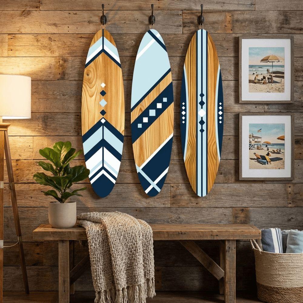 Hawaiian Theme Surfboard Wall Decor Tropical Wall Hanging Sign Beach Themed Sign  Home Decor
