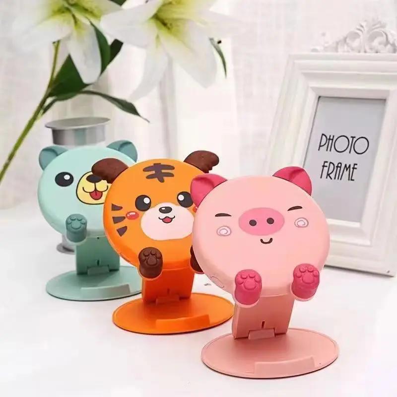 Kawaii Desktop Tablet Holder Table Cell Foldable Extend Support Desk Mobile Adjustable Cell Phone Holder Stand Desk Organizer