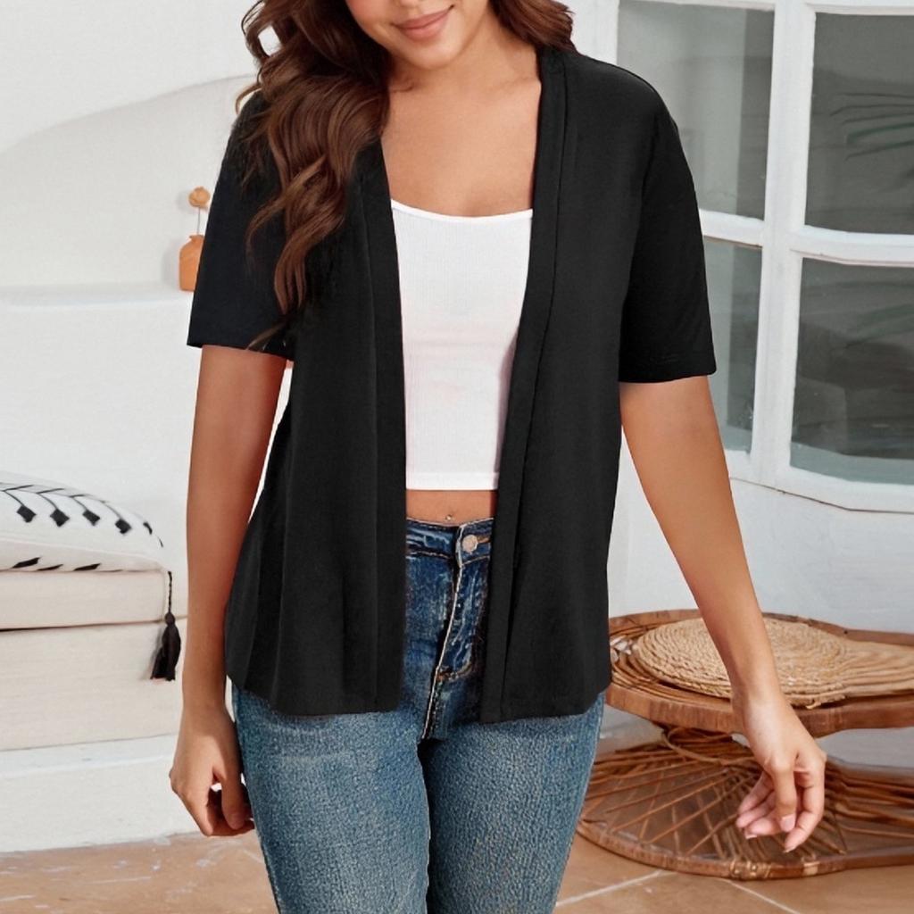 T Shirts For Women Pleated V-Neck Dressy Casual Blouses Printing Short Sleeve Summer Tops Loose Fit