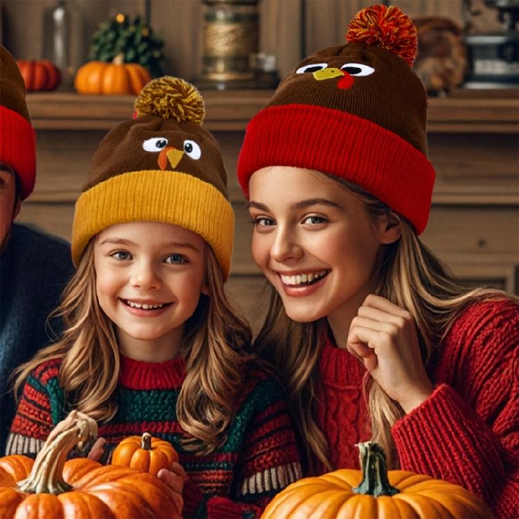 Thanksgiving Turkey Beanies for Playful Dress Up and Seasonal Decors Headwear