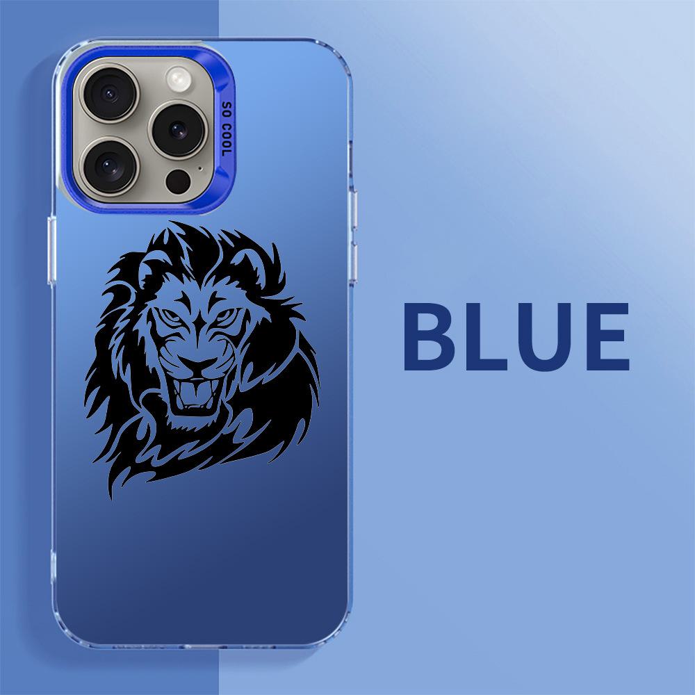 Protective Lion Head Phone Case for iPhone 15 14 13 11 8 - Stylish and durable case to keep your iPhone safe from drops and scratches.