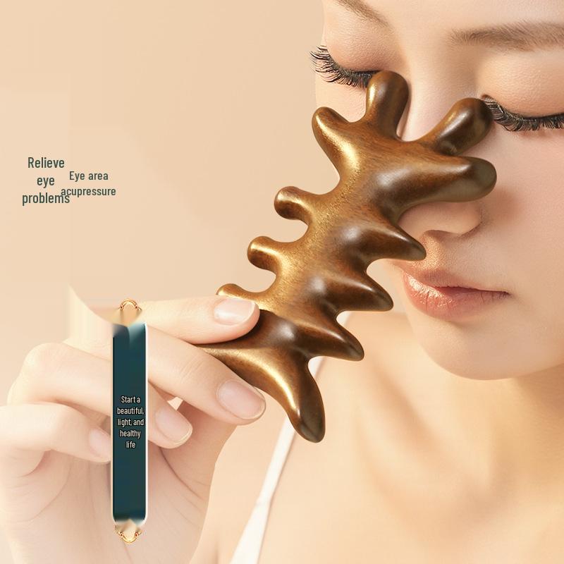 Upgrade: Multi-Functional Sandalwood Massage Comb & Gua Sha Tool for Scalp, Face, Eye, and Meridian Therapy.