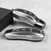 Key Case for Porsche Taycan 911 Paramela Macan Cayenne 718 GT Silver, Replacement Case