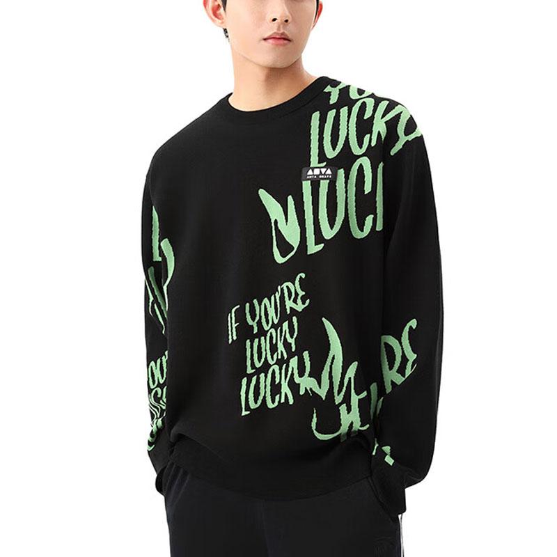 Anta Life Collection Knitwear Unisex Basic Black/Destiny Green 172348703S-2