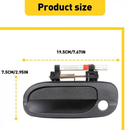 Outside Door Handle For  2000-2006 Nissan Front Left Smooth Black Plastic