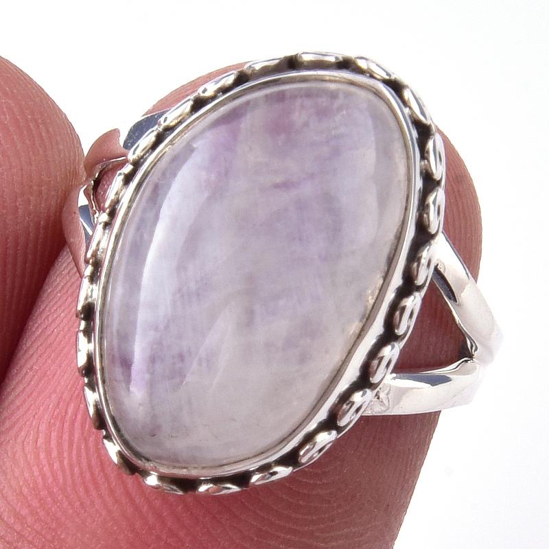 

Natural Rainbow Moon Stone Gemstone Handmade 925 Sterling Silver Ring S.6 G1v55