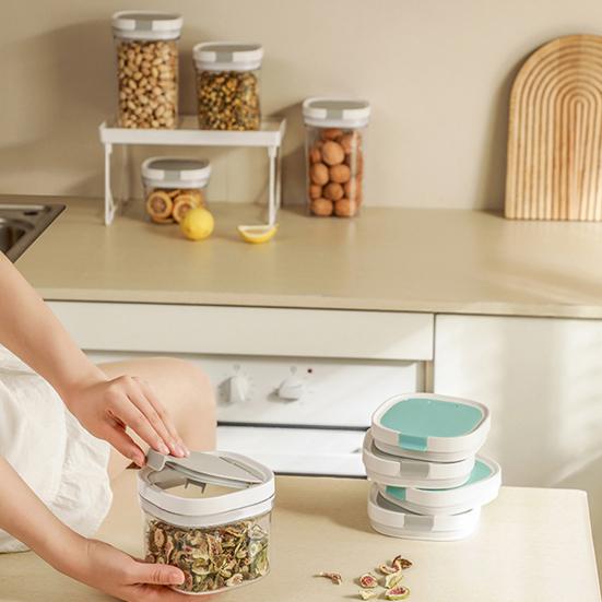 800/1300/1800ML Kitchen Sealed Storage Box Magnet Connection Transparent Airtight Lock Leakproof Dustproof Moisture-proof Food Container