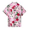 Camicia casual da uomo a maniche corte vestibilità ampia Camicia con risvolto alla moda