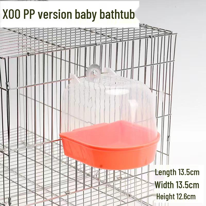 Transparent Large Bathing Basin Toy for Birds - Suitable for Mynas, Cockatiels, Lovebirds, Budgies