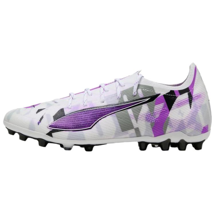 Puma Ultra 5 Series Soft Comfortable Soccer Shoes Unisex Soccer Shoes White Purple 108411-01