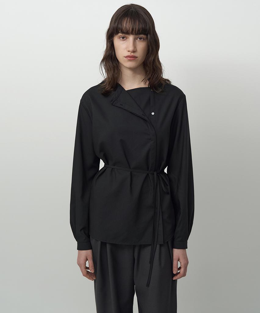 Leopeusaideuhwaiteulabel Tied Wrap Blouse Crow