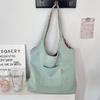 Korean Retro Leopard Print Suede Shoulder Bag - Chic Double-Sided Tote for Early Autumn
