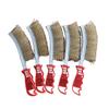 Stainless Steel & Copper-Plated Wire Brush with Plastic Handle for Rust Removal & BBQ Cleaning