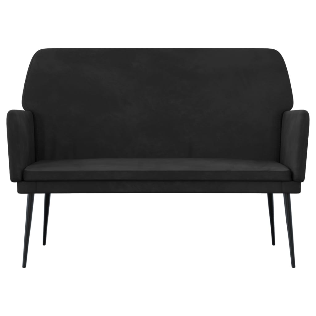 Black Velvet Bench 108 x 79 x 79 cm