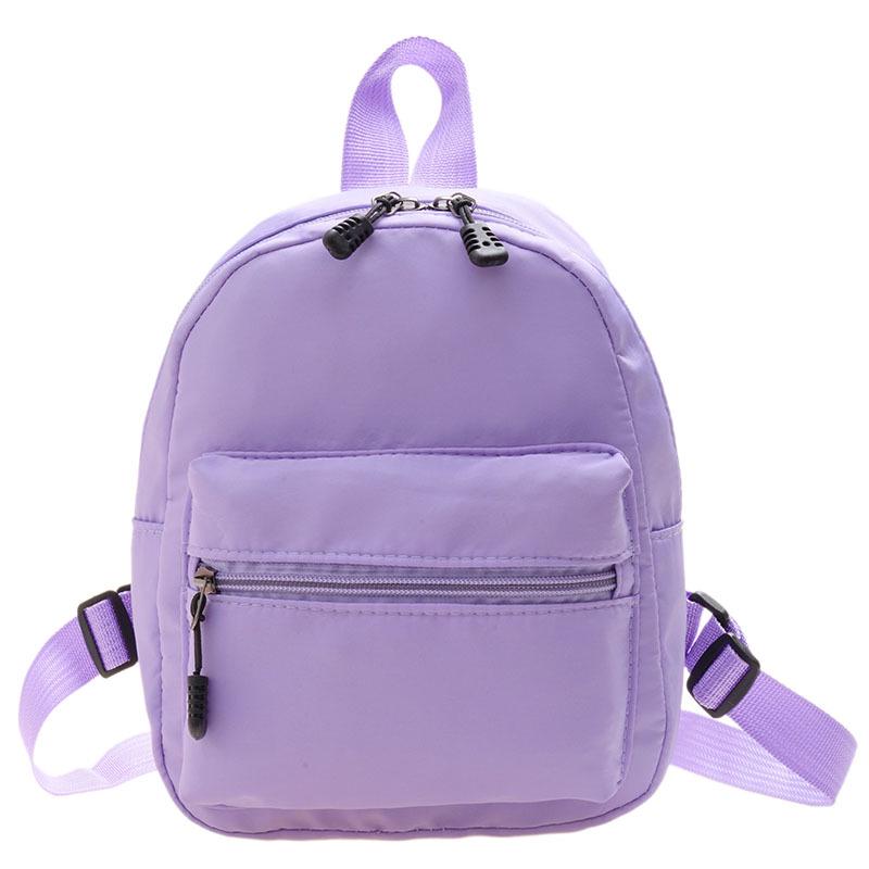 2021 Classic Nylon Women s Backpack - Fashionable Korean Style for Students фиолетовый