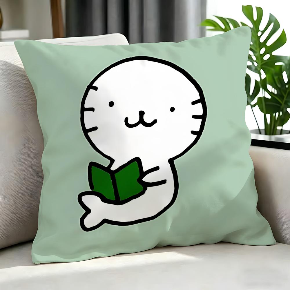 cute Usamaru Cushion Cover Cushion Cover Set 4Pcs 50x50 45x45 40x40 Pillowcase Decorative Sofa Home Decor