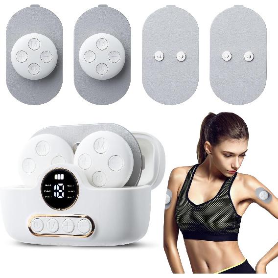 Wireless TENS Unit - 6 Modes, Rechargeable Storage Case, Remote Control Muscle Stimulator, 16 Intensity Levels for Pain Relief, EMS Electronic Pulse