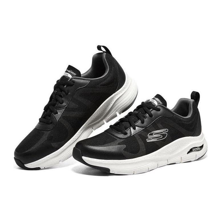 Skechers Arch Fit Men Black White Low Top Casual Running Shoes Trendy Comfortable 232600-BKW