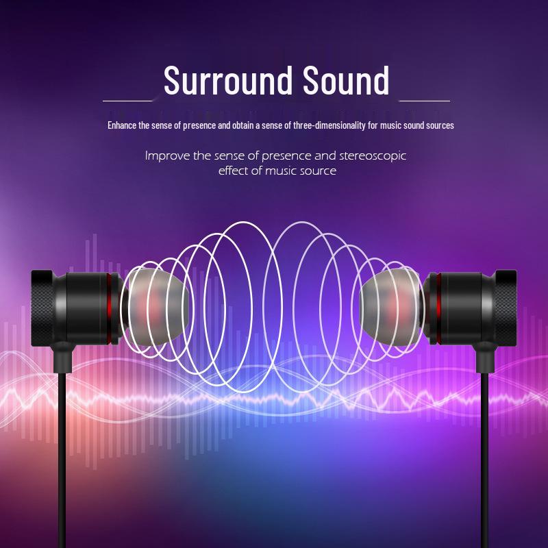 Magnetic Wireless Plastic Sports Neckband M6 Earphones (Gift Edition)