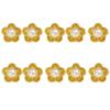 Alloy Pearls Button With Peach Flower Clasps For Craft Sewing Accessories