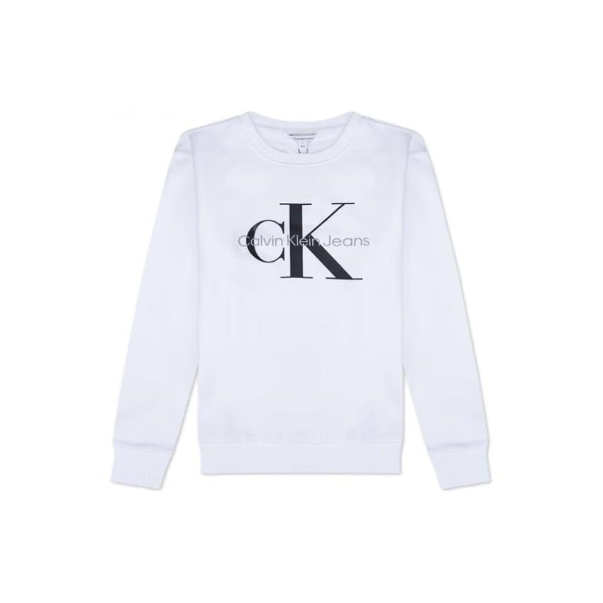 

Calvin Klein Ck Logo Print Long Sleeve Sweatshirt Men tops White 40DC413-110