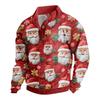 Men's Christmas Print Corduroy Button-Down Shirt