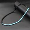 Nuova Collana Bicolore Bianco Nero Per Uomo Fibbia in Acciaio Inossidabile 24 Pollici 6mm Occhio di Tigre Lava Pietra Ematite Collare Curativo