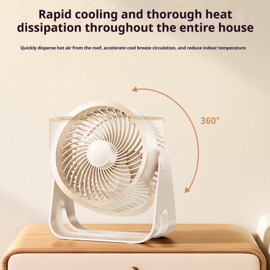 Wall-Mounted Desktop Fan with 5 Speeds Low Noise Electric Fan