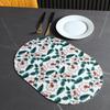 Table Mat PU Leather Placemat Nordic Style Print Waterproof Oil Proof Non Slip for Home Kitchen Wedding Dining Settings