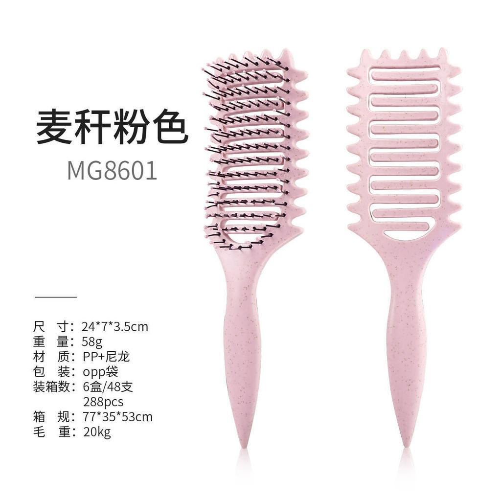 3 in 1 Curl Define Styling Brush Hollow Out Detangling Hair Brush Tangled Hair Comb Shaping Defining Curls Barber Styling Tools