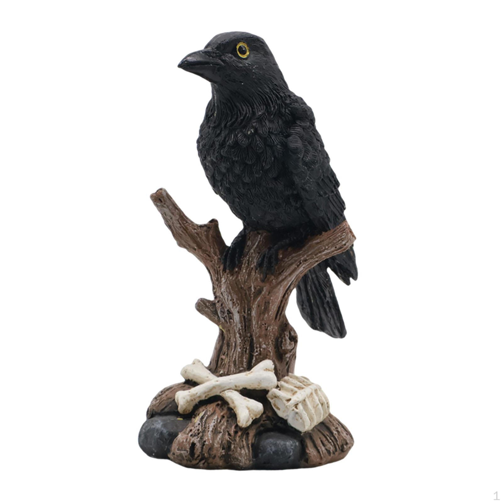 

Статуэтка на Хэллоуин из смолы, подарок на день рождения, ремесла, украшение, коллекция, орнамент, скульптура для Crow on a Branch