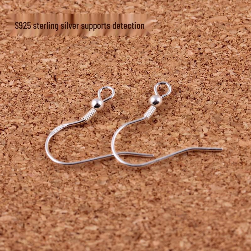 925 Sterling Silver Ear Hooks: Handmade Dangle Earrings with Pearls, DIY Jewelry Findings for Women