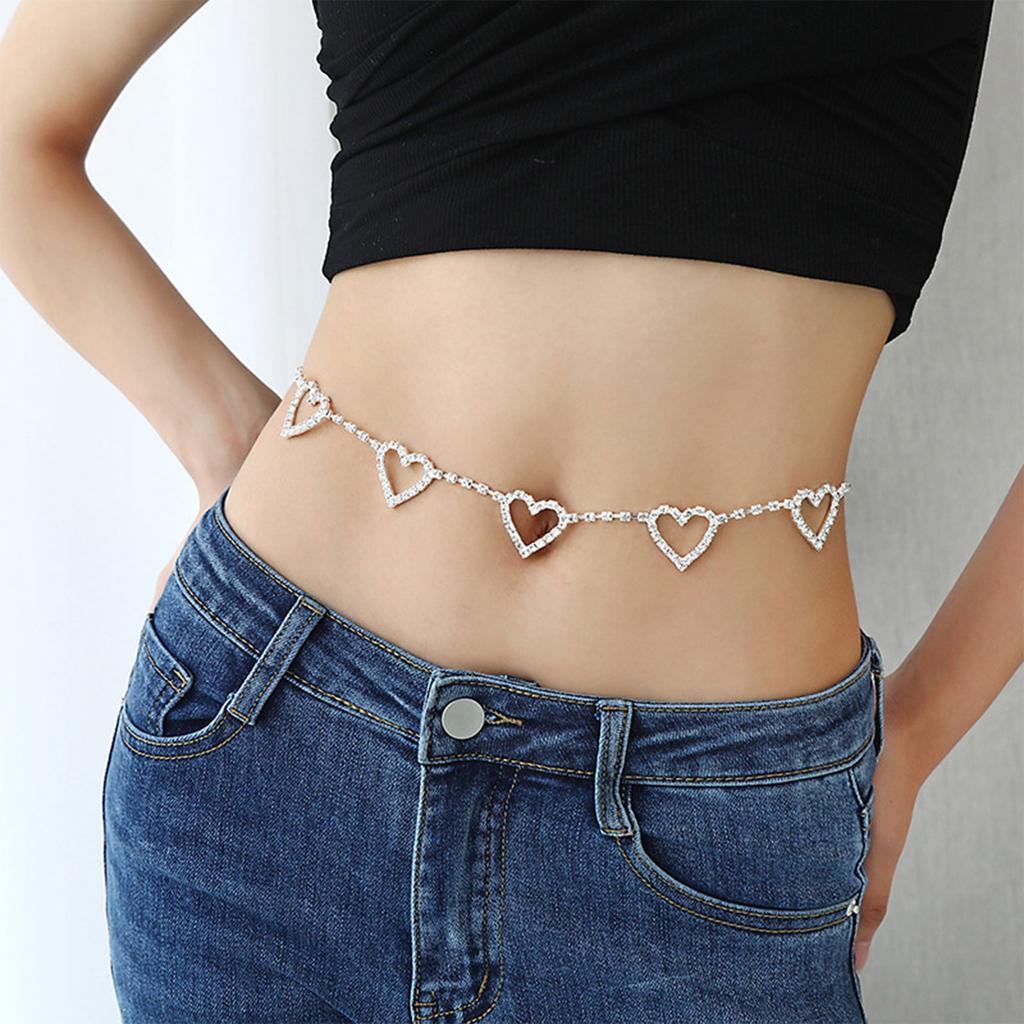Strassbauchkette Schmuck Mit für Schmetterling Anhänger Körperschmuck Für Frauen Taillengliederketten Körperketten Schmuck Wai