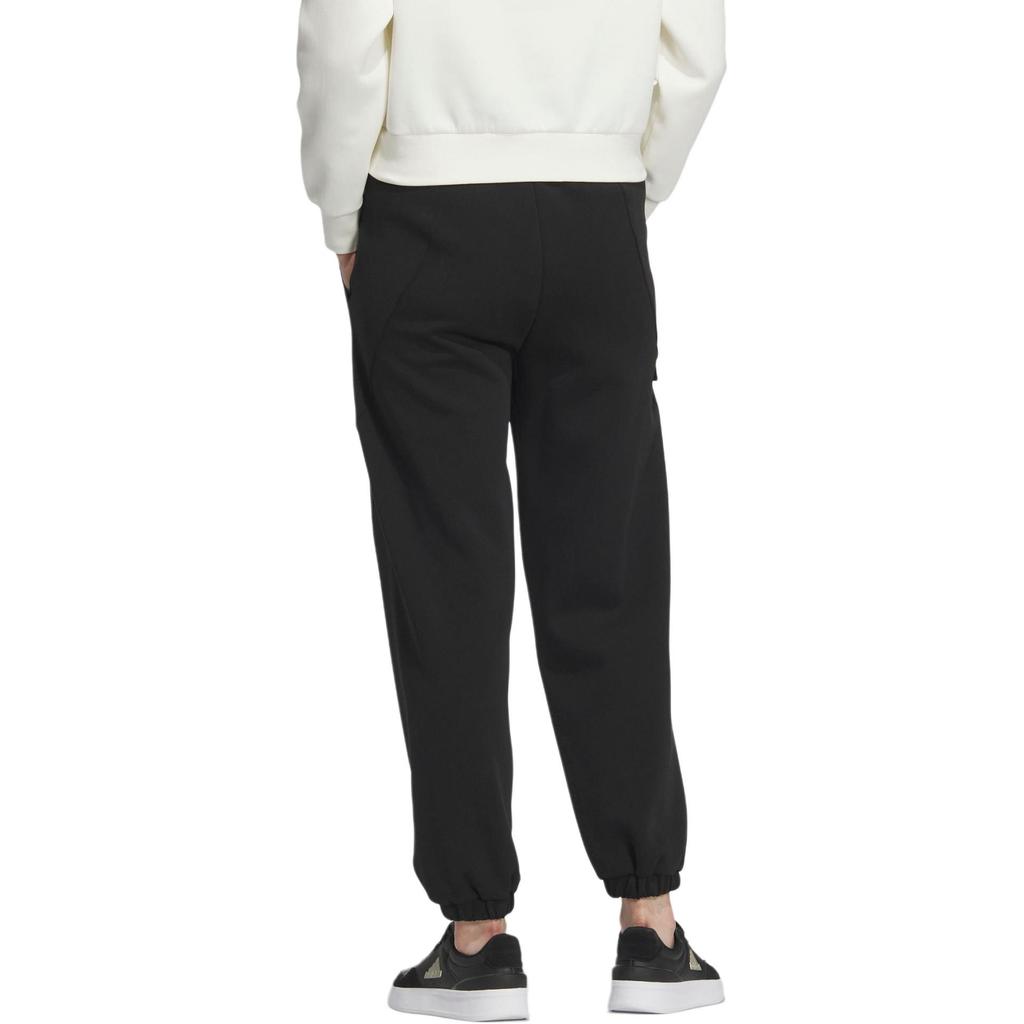 adidas FW24 Small Logo Tracksuit Series Fashion Comfortable Versatile Elastic Cuff Knitted Sports Pants Women Bottoms Black JJ3561