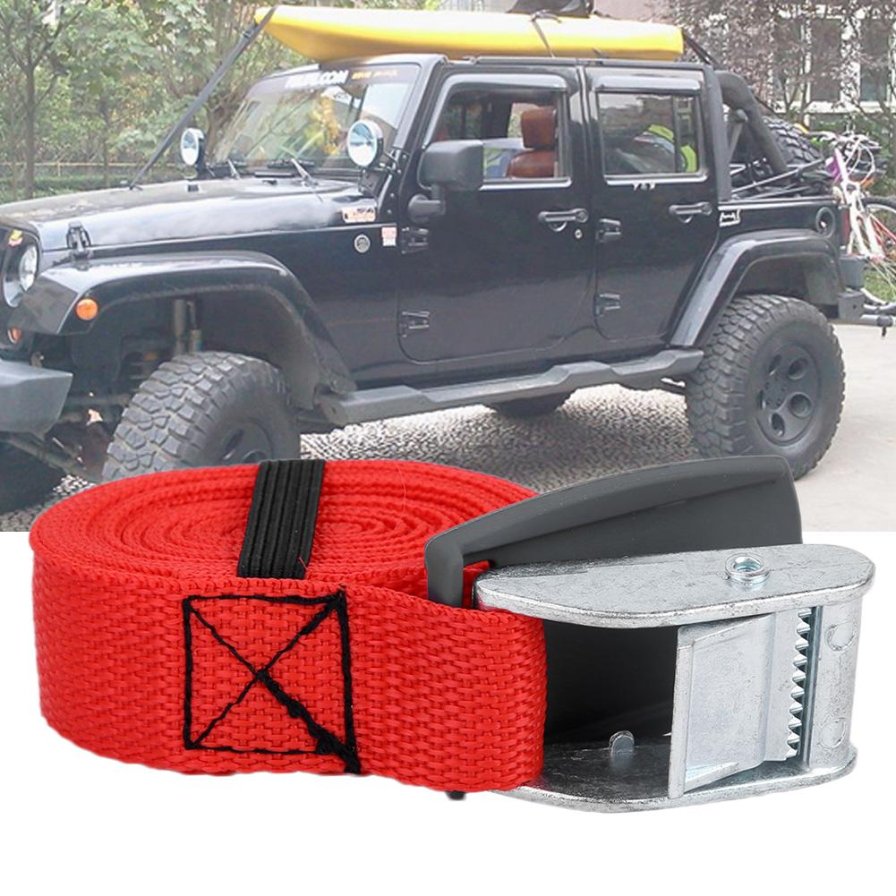 3 Meters Polyester Outdoor Lashing Tie Surfboard Kayak Rack Buckle Lock Tie Down Strap(Black)