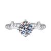 Open Adjustable European and American Style New Imitation Mosane Diamond Adjustable Girls' Ring Fashionable Creative Ring