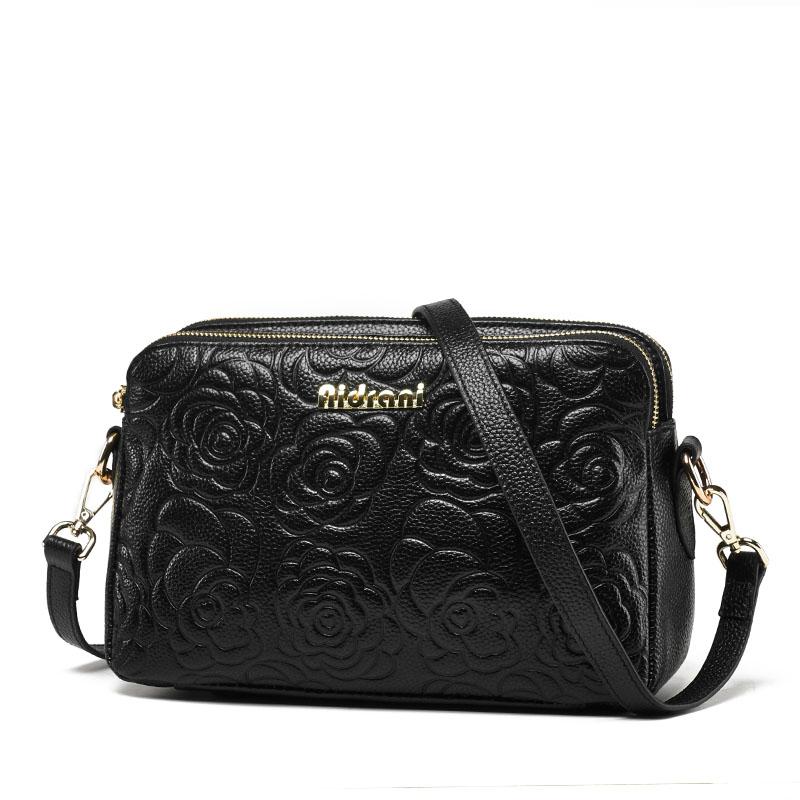 Modna damska torba crossbody na jedno ramię Aidrani, wykonana ze skóry bydlęcej z nadrukowanymi wzorami kwiatowymi