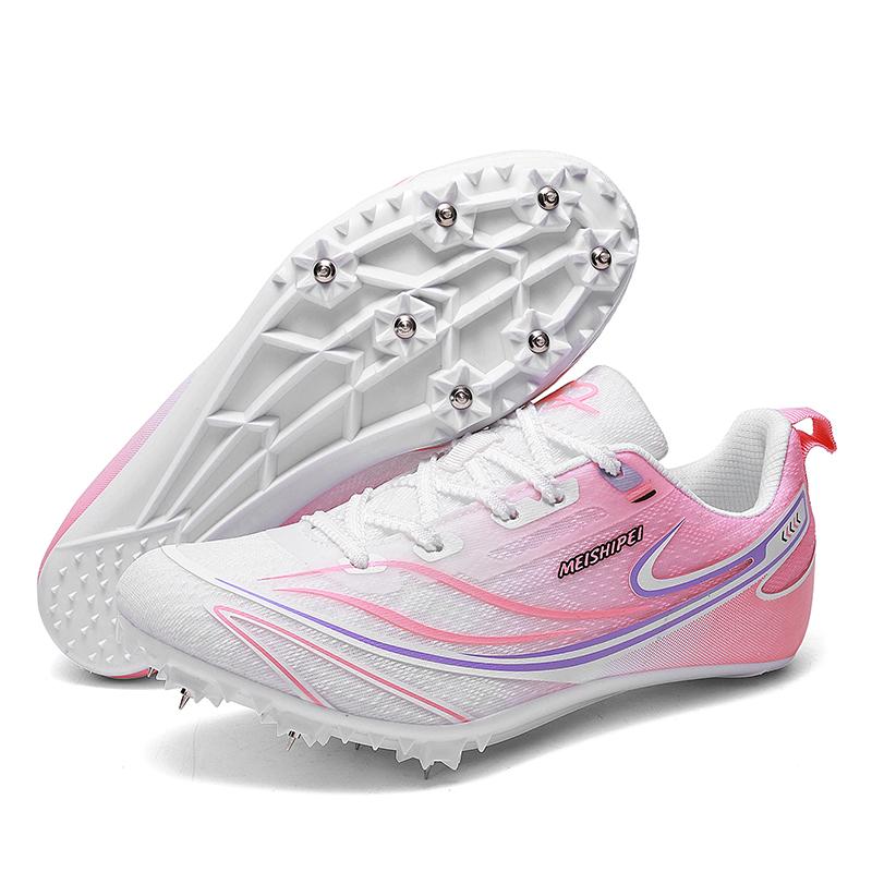 New Women Men Racing Cleats Professional Running Shoes Track Field Shoes Professional Match Athlete Nail Shoes Men Sneakers 35