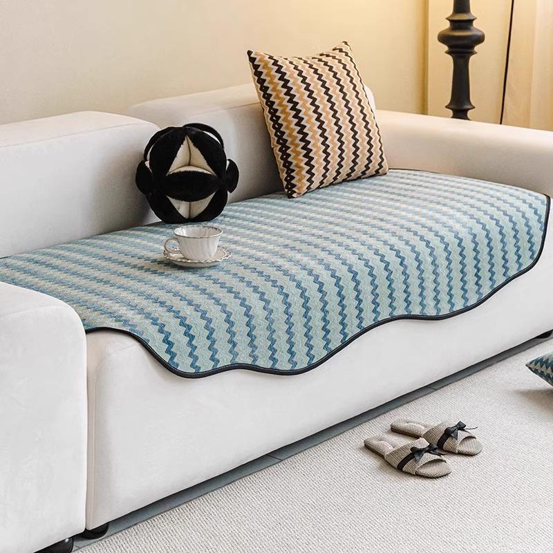 Special-Shaped Chenille Sofa Cushion, High-End Irregular Non-Slip Seat Cushion, All-Season Leather Sofa Cover Seat Cushion