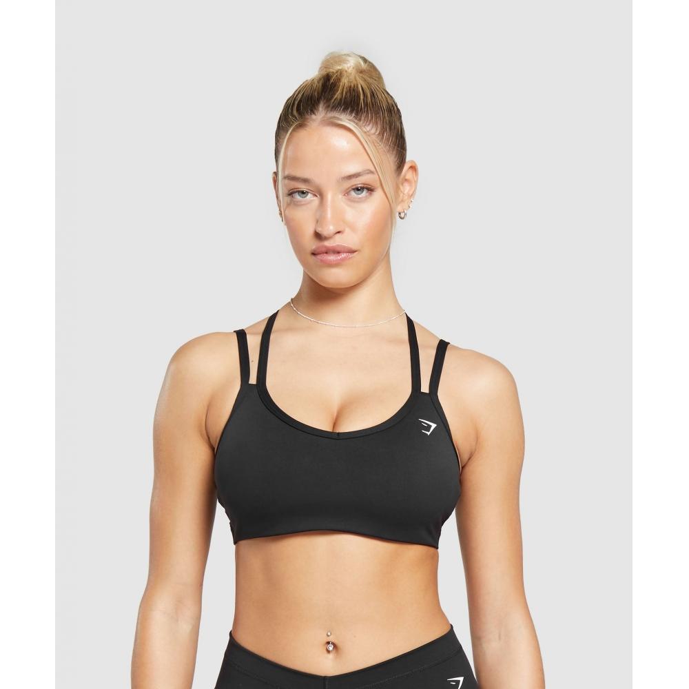 Gymshark Strap Feature Sports Bra Black B8a6a Bb2j
