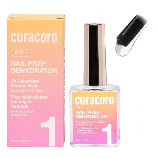 Curacoro Nail Dehydrator 15ml – Fast-Drying Prep for Gel and Acrylic Nails, Non-Yellowing, Long-Lasting Adhesion, Air-Dry Formula, Manicure Nail Dehydrator