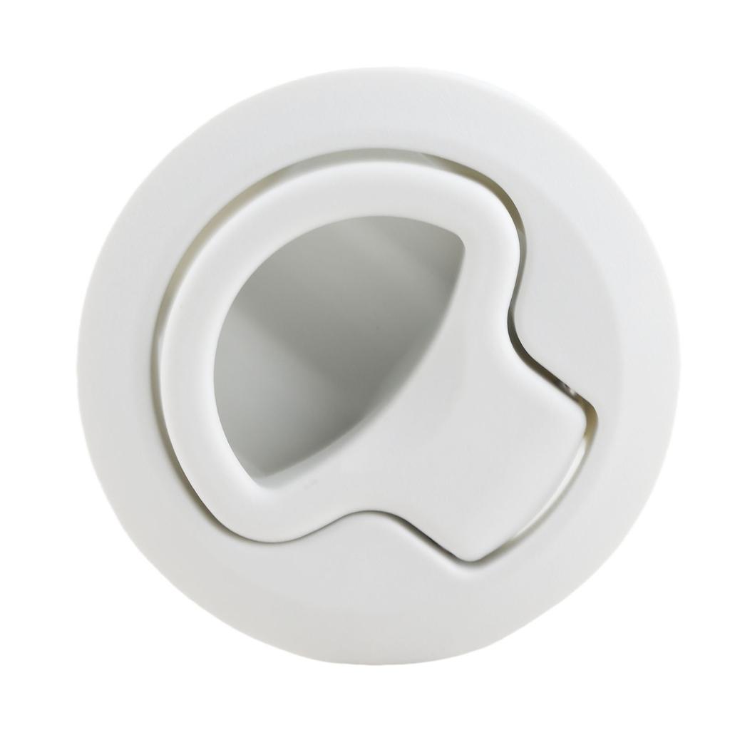 Plastic Flush Pull Hatch Latch Slam Latch for RV Marine Boat RV White