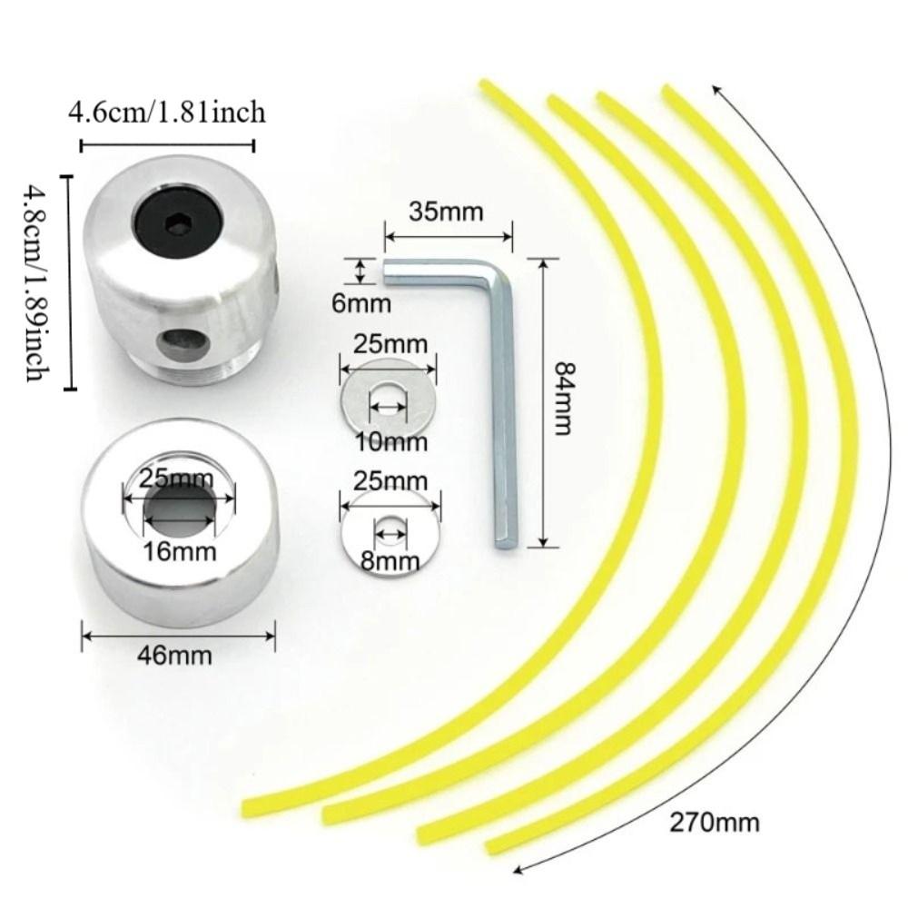 Cylindrical Shape Grass Trimmer Head Aluminum Strimmer Tools Lawn Mower Accessory  Garden